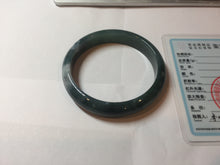 Load image into Gallery viewer, 60.6mm Certified Type A 100% Natural dark green/blue/gray/black Guatemala Jadeite bangle Pb280-0691
