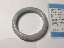 Load image into Gallery viewer, 60.5mm Certified Type A 100% Natural icy watery green/purple chubby Jadeite Jade bangle PB244-9527
