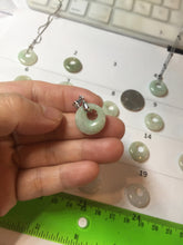 Load image into Gallery viewer, 16mm Type A 100% Natural light green yellow purple white Jadeite Safety Guardian Button Princess donuts pendant group AZ163
