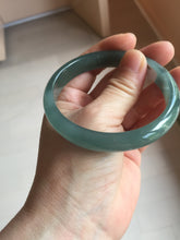 Load image into Gallery viewer, 59mm Certified Type A 100% Natural icy watery dark green/blue/gray/black Guatemala Jadeite bangle BS156-0131
