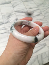 Load image into Gallery viewer, 59.4mm Certificated Type A 100% Natural White green red purple(FU LU SHOU) with green floating flowers Jadeite Jade bangle G110-9544
