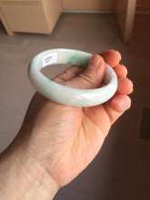 Load image into Gallery viewer, 52.5mm certified type A 100% Natural sunny green/purple oval jadeite jade bangle PF55-0437
