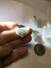 Load image into Gallery viewer, 100% natural type A white light green jadeite jade fox mask pendant necklace PD101
