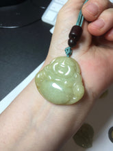 Load image into Gallery viewer, 100% Natural type A yellow green happy buddha jadeite Jade pendant AX159
