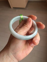 Load image into Gallery viewer, 56.7mm certified type A 100% Natural light green/blue purple Jadeite Jade bangle AB2-1325
