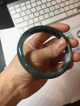 Load image into Gallery viewer, 60.6mm Certified Type A 100% Natural dark green/blue/gray/black Guatemala Jadeite bangle Pb280-0691
