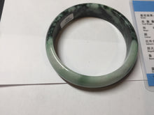 Load image into Gallery viewer, 62.2mm Certified Type A 100% Natural sunny green/dark greenJadeite bangle Call of the Distant Mountains(远山的呼唤) PH72-0606
