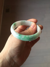 Load image into Gallery viewer, 52.5mm certified type A 100% Natural sunny green/purple oval jadeite jade bangle PF55-0437
