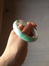 Load image into Gallery viewer, 52.5mm certified type A 100% Natural sunny green/purple oval jadeite jade bangle PF55-0437
