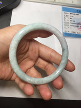 Load image into Gallery viewer, 61mm certified Type A 100% Natural light green light purple round cut Jadeite Jade bangle PH218-3235
