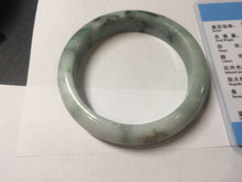 Load image into Gallery viewer, 57.8mm Certified Type A 100% Natural sunny green dark green white Jadeite bangle AZ164-6583
