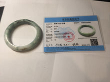 Load image into Gallery viewer, 57.8mm Certified Type A 100% Natural sunny green dark green white Jadeite bangle AZ164-6583
