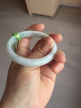 Load image into Gallery viewer, 53.4mm 100% natural Type A green/white jadeite jade bangle G73
