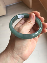 Load image into Gallery viewer, 59mm Certified Type A 100% Natural icy watery dark green/blue/gray/black Guatemala Jadeite bangle BS156-0131
