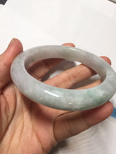 Load image into Gallery viewer, 60.5mm Certified Type A 100% Natural icy watery green/purple chubby Jadeite Jade bangle PB244-9527
