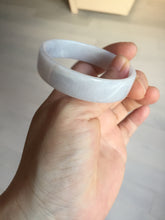 Load image into Gallery viewer, 51mm Certified Type A 100% Natural light purple/white square Jadeite Jade bangle BN92-2723
