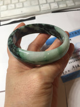 Load image into Gallery viewer, 62.2mm Certified Type A 100% Natural sunny green/dark greenJadeite bangle Call of the Distant Mountains(远山的呼唤) PH72-0606
