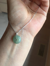 Load image into Gallery viewer, 9.5-17mm Type A 100% Natural icy watery oily dark green gray black(油青)  Jadeite Jade Safety Guardian Button donuts Pendant group AU80 add on item
