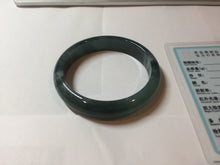 Load image into Gallery viewer, 55mm Certified Type A 100% Natural dark green/blue/gray/black Guatemala Jadeite bangle PB281-0710

