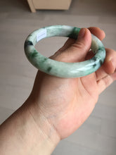 Load image into Gallery viewer, 59mm 100% natural Type A sunny green purple jadeite jade bangle BM74
