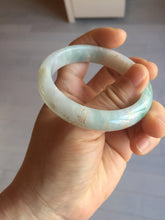 Load image into Gallery viewer, 52mm 100% natural Type A sunny green pink carved and golden-painted jadeite jade bangle PH201
