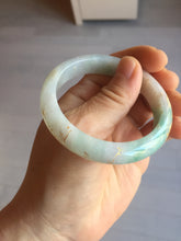 Load image into Gallery viewer, 52mm 100% natural Type A sunny green pink carved and golden-painted jadeite jade bangle PH201
