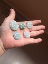 Load image into Gallery viewer, 100% Natural Type A Light Green Gray Jadeite Jade Lucky Fortune Seashell (福贝) Pendant Group PH235
