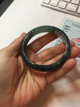 Load image into Gallery viewer, 55mm Certified Type A 100% Natural dark green/blue/gray/black Guatemala Jadeite bangle PB281-0710
