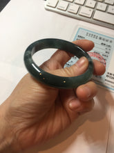 Load image into Gallery viewer, 55mm Certified Type A 100% Natural dark green/blue/gray/black Guatemala Jadeite bangle PB281-0710
