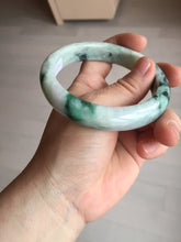 Load image into Gallery viewer, 59mm 100% natural Type A sunny green purple jadeite jade bangle BM74
