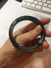 Load image into Gallery viewer, 55mm Certified Type A 100% Natural dark green/blue/gray/black Guatemala Jadeite bangle PB281-0710
