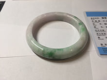 Load image into Gallery viewer, 60.6mm certified 100% Natural sunny green/white/purple/brown Jadeite Jade bangle AZ165-4034
