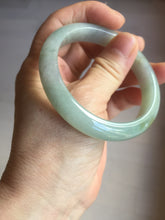 Load image into Gallery viewer, 54.7mm certified type A 100% Natural light purple brown green(FU LU SHOU) dark green gray(淡油青) black jadeite jade bangle BS153-0489
