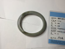 Load image into Gallery viewer, 54mm certified natural 100% natural Type A light green brown purple ethereal mist oval jadeite jade bangle AA37-5303
