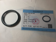 Load image into Gallery viewer, 55.5mm Certified Type A 100% Natural deep sea green/blue/gray/white Guatemala Jadeite bangle PC24-8528
