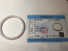 Load image into Gallery viewer, Sold! please don&#39;t order, Thanks.  62mm Certified Type A 100% Natural white light purple slim round cut Jadeite bangle AU35-8538
