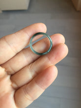 Load image into Gallery viewer, 16.5mm size 6 100% natural type A icy watery green/blue icy watery Guatemala jadeite jade band ring group PA256
