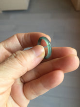 Load image into Gallery viewer, 16.5mm size 6 100% natural type A icy watery green/blue icy watery Guatemala jadeite jade band ring group PA256
