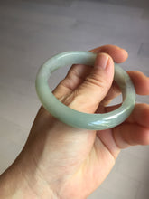 Load image into Gallery viewer, 54.7mm certified type A 100% Natural light purple brown green(FU LU SHOU) dark green gray(淡油青) black jadeite jade bangle BS153-0489
