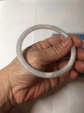 Load image into Gallery viewer, Sold! please don&#39;t order, Thanks.  62mm Certified Type A 100% Natural white light purple slim round cut Jadeite bangle AU35-8538
