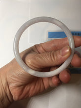 Load image into Gallery viewer, Sold! please don&#39;t order, Thanks.  62mm Certified Type A 100% Natural white light purple slim round cut Jadeite bangle AU35-8538

