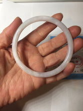 Load image into Gallery viewer, Sold! please don&#39;t order, Thanks.  62mm Certified Type A 100% Natural white light purple slim round cut Jadeite bangle AU35-8538
