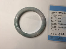 Load image into Gallery viewer, 55.5mm Certified Type A 100% Natural light green purple with floating flowers Jadeite bangle PA131-6646
