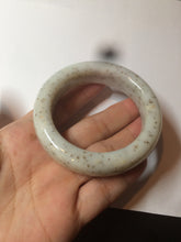 Load image into Gallery viewer, 51.8mm 100% Natural beige with black/brown flying dandelions Osmanthus fragrans cake nephrite Jade bangle HT93
