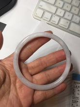 Load image into Gallery viewer, Sold! please don&#39;t order, Thanks.  62mm Certified Type A 100% Natural white light purple slim round cut Jadeite bangle AU35-8538
