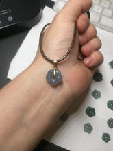 Load image into Gallery viewer, 100% Natural type A icy watery blue green gray Guatemala jadeite Forget-Me-Not(勿忘我) Flower Pendant group BP180

