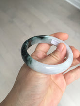 Load image into Gallery viewer, 53.4mm Certified Type A 100% Natural light purple/dark green jadeite Jade bangle BM60
