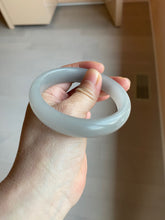 Load image into Gallery viewer, 56.6mm 100% natural smoky purple/icy ash gray Quartzite (Shetaicui jade) bangle SY58
