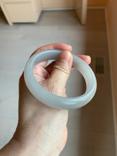 Load image into Gallery viewer, 56.6mm 100% natural smoky purple/icy ash gray Quartzite (Shetaicui jade) bangle SY58
