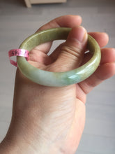 Load image into Gallery viewer, Certified 51.5 mm Type A 100% Natural green/yellow/brown oval Jadeite Jade bangle G67-7784
